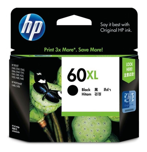 Cartucho Hp 60xl Negro Original Cc641wl F4280 F4480 D1660