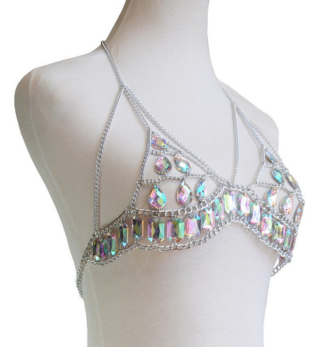 Y Conjunto De Sujetador For Mujer Con Cadena Corporal Y