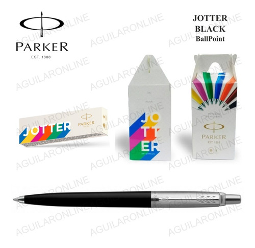 Boligrafo Jotter Originals Parker Acero Negro Apta Grabado