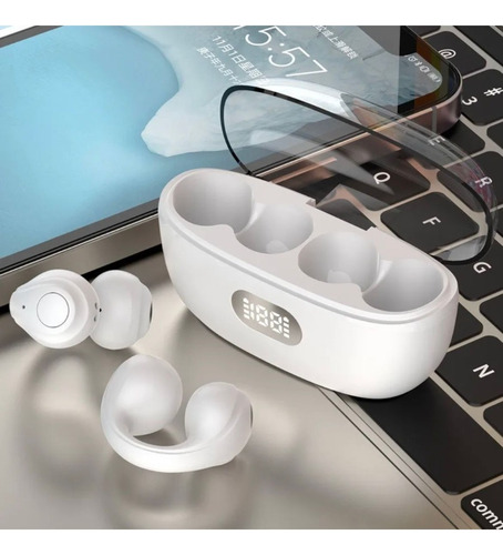 Audífonos Deportivos, Auriculares Open-ear, Tipo Arete/am69 Color Blanco