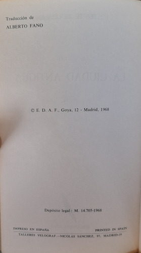 Libro La Ciudad Antigua De Fustel De Coulanges 1968 España (Usado)