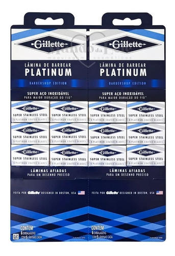 Lâmina De Barbear Gillette Azul Platinum - 60un