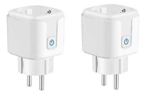 Smart Plug App Control Remoto 2pcs Montado Blanco