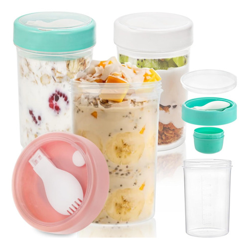 3 Pack Vaso Mezclador De Ensalada, Vaso De Cereal Portã...