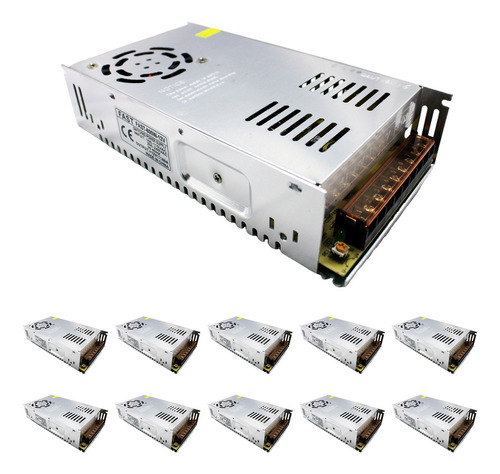 Kit 10 Fonte Chaveada Bivolt 50a 12v 600w
