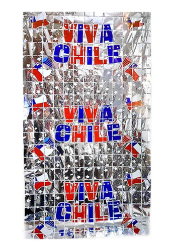 Adorno Mural Metalico Viva Chile 2x1 X1 Uni Color Variado