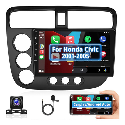 Gps Estéreo Para Coche Honda Civic Carplay Android 11 2001