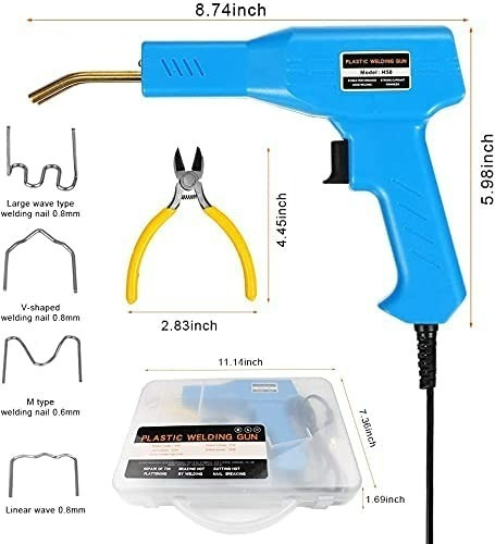 Imagen 2 de 10 de Pistola Soldador Plastico Herramientas Detallado 21import