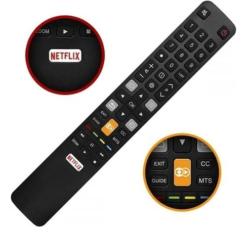 Control remoto compatible para TV 50 Semp Tcl 50p65us