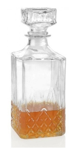 Botellon Licorera De Vidrio Vino Con Diseno Elegante Cierre Hermetico Mesa Decantador 1 Litro 