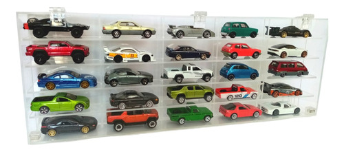 Exhibidor Acrilico Pared 25 Pzas 1:64 Hotwheels Tomica.