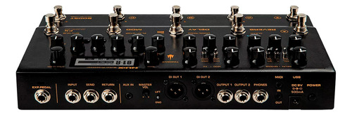 Pedaleira do processador Nux Nme-5 Trident Effects, cor preta