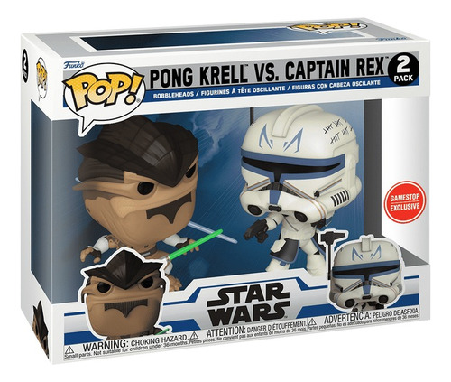 Funko Pop Star Wars Pong Krell Vs Captain Rex Gamestop 2pack