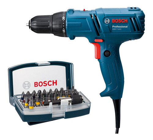 Taladro Atornillador Bosch Gsr 7-14 E 400w + Set 32 Piezas