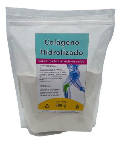 Colageno Hidrolizado 500 G / Grenetina Hidrolizada De Cerdo