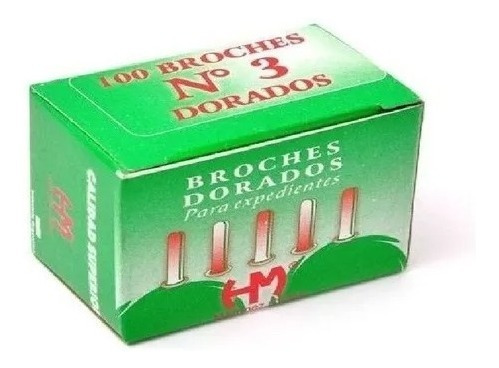 Imagen 1 de 3 de Broche Dorado Nº3 - Broche Mariposa - 10 Cajas X 100 U. C/u