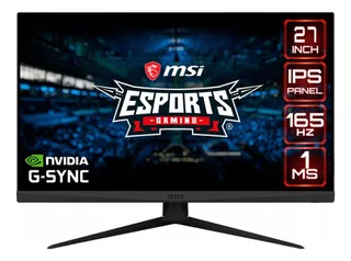 Monitor Gamer 27 Msi Optix G273 1ms 165hz Ips Hdmi G-sync Color Negro