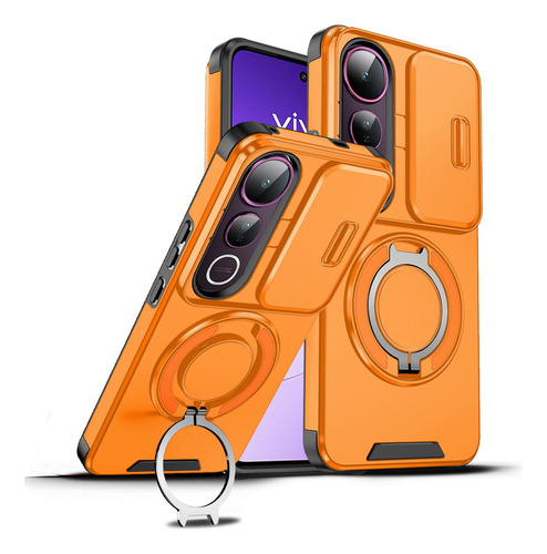 La Cámara Deslizante Protege La Funda Del Teléfono Para Vivo V50 Lite V40 Lite, Soporte Metálico, Cubierta Resistente