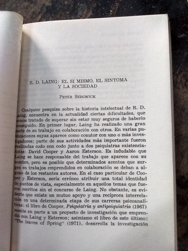 Laing. Antipsiquiatria Y Contracultura. Berke , Coles Y ... (Usado)