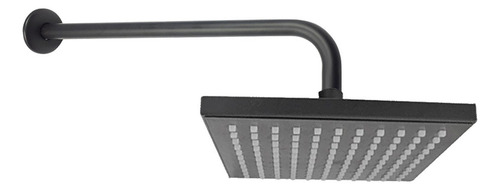 Regadera Cuadrada Lluvia 19x19cm Negro Con Brazo Cromado Lar