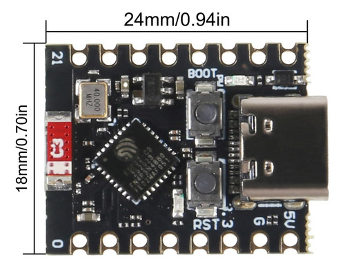 Placa De Desarrollo Esp32-c3 Super Mini