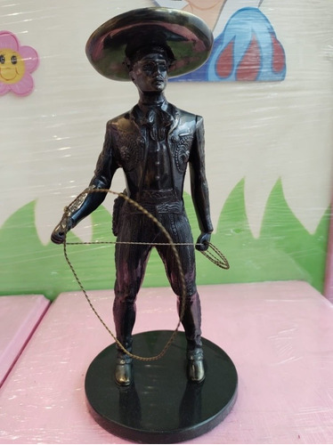 Escultura Charro Mexicano 33 Cm Lagunilla