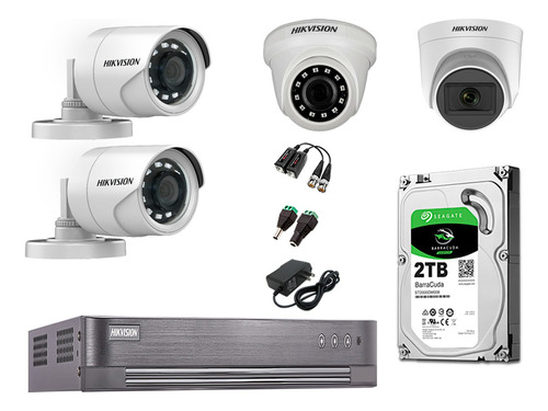 Kit 4 Cámaras Seguridad Hd 720p 1 Cámara Micrófono Disco 2tb