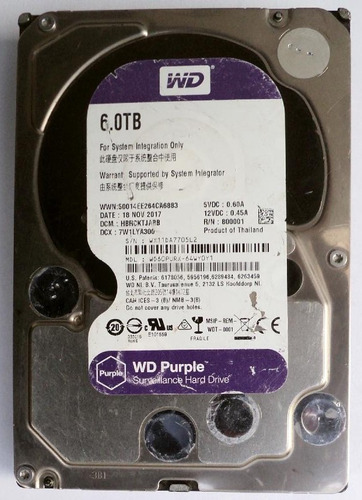 Disco Duro 6tb 6 Tb 6 Teras W.d. Defectuoso Para Repuestos (Usado)