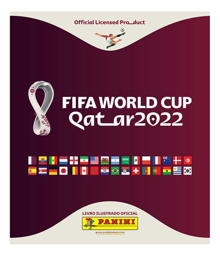 Álbum Copa Do Mundo 2022 Qatar Editora Panini Capa Cartão