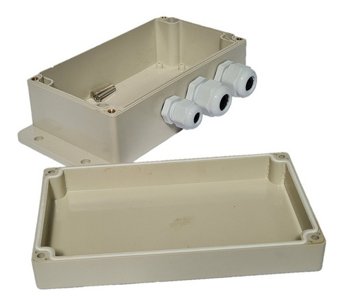Caja Eléctrica Estanca De Plástico Con Prensas 192x90x45m