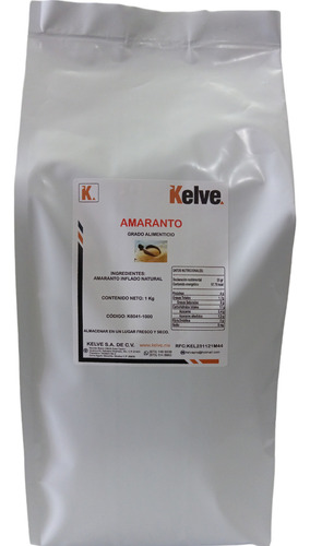 Amaranto Inflado Natural 1kg Kelve K6041