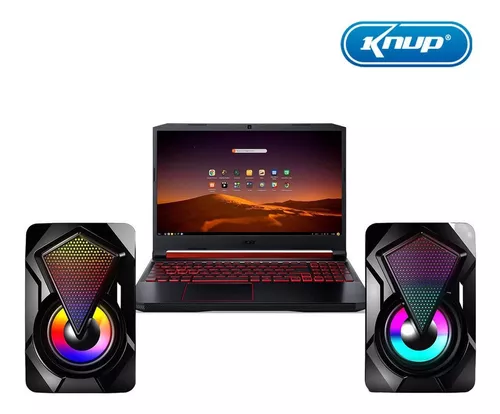 Caixa De Som Gamer Pc Notebook Celular Usb P2 Musica Jogos