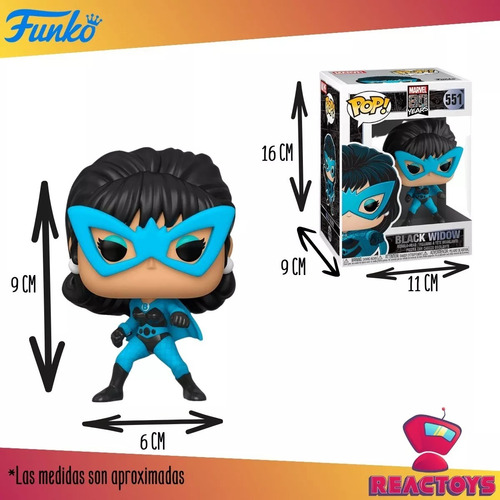 Black Widow Funko Pop Viuda Negra Marvel 80 Años