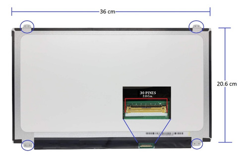 Pantalla 15.6 Slim 30p Lp156wh3(tp)(t2) Lp156wh3(tp)(th)