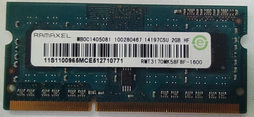 Memoria Sodimm Ddr3 2gb