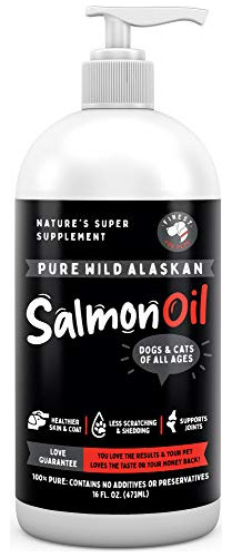 Aceite De Salmón De Alaska Silvestre Puro Para Perros 4n9sb