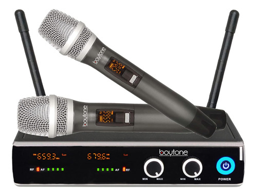 Boytone Bt-102um Sistema De Micrófono Inalámbrico Uhf - Rece