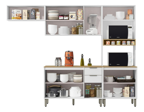 Cozinha Modulada Glória 5 Peças Com Aéreo 1200 3 Portas