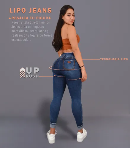 Jeans Dama Pantalones Mujer Ajusta Cintura Colombiano