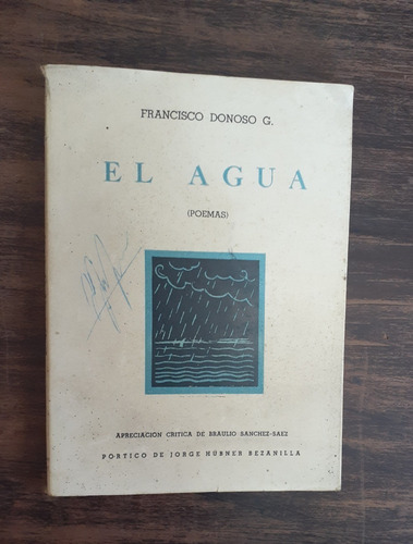 El Agua  (poemas).                         Francisco Donoso.