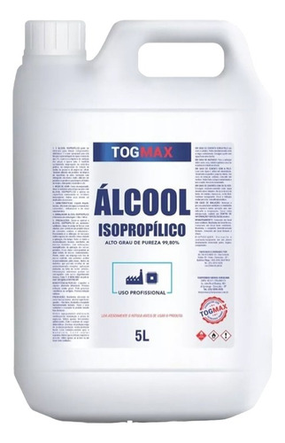 Limpa Telas Álcool Isopropílico 99,8% 5l Limpeza Eletrônico