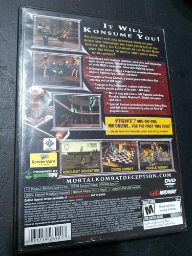 Mortal Kombat, Deception Para Playstation 2 (Usado)