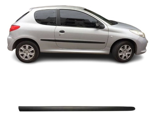 Peugeot 207 3 P 2012 Bagueta  Puerta Derecha Negra  