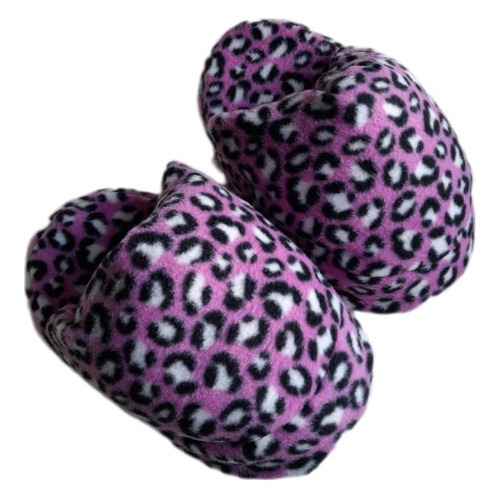 Pantuflas Pantuflones Animal Print Fuxia