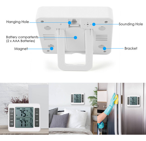 - Termómetro Inalámbrico Para Refrigerador Con Alarma .