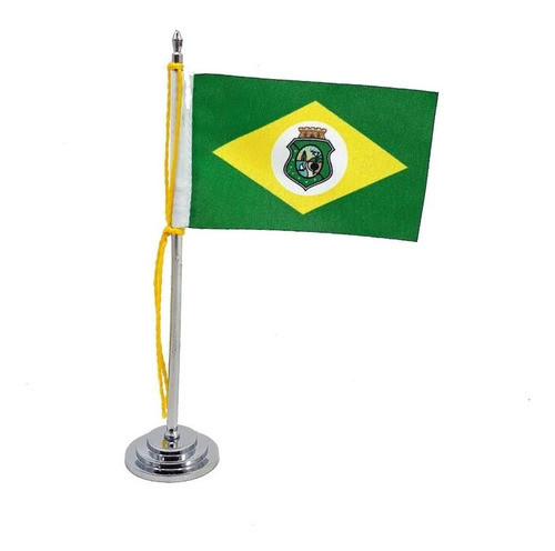 Mini Bandeira Mesa Estado Ceará Poliester C/ Mastro 15 Cm 