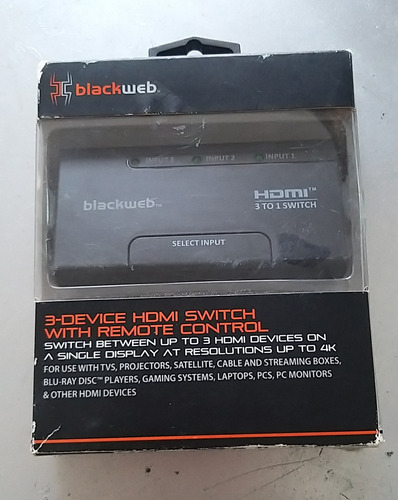 Hdmi Dispositivo Con 3 Switch  Con Control Remoto
