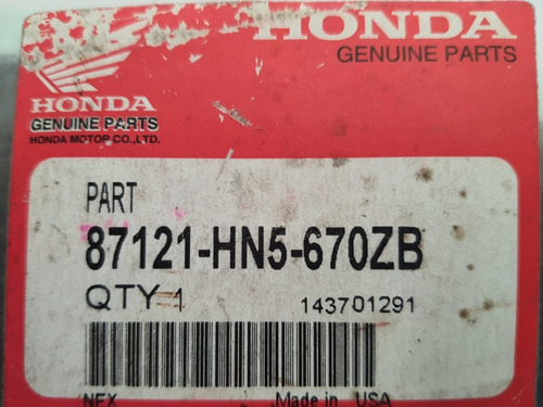 Mark, Side (type7) Trx350 (2001) 87121-hn5-670zb Honda