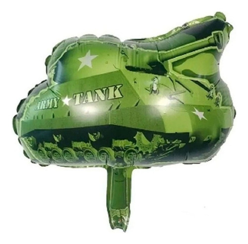 Balão Bexiga Ônibus Policia Bombeiro Trem Caminhão 75 X 88cm Cor Tanque De Guerra