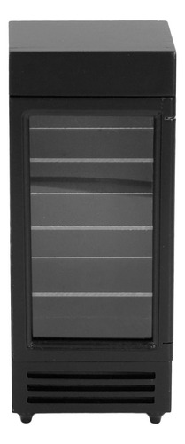 Refrigerador Vertical Black Black Dollhouse 1:12